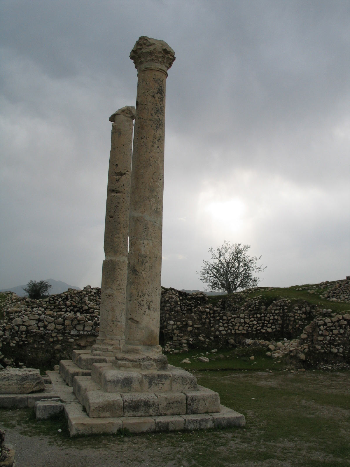 ستونهای یادمان شهر بیشاپور