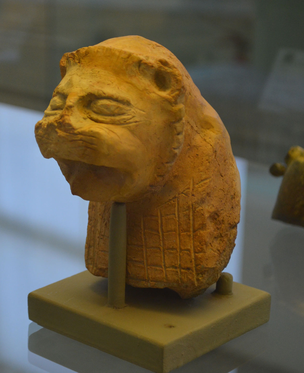 شیر سفالی محل کشف شوش-موزه ملی ایران