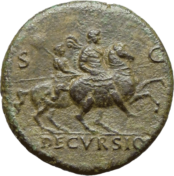 سکه نرو نشسته بر پشت اسب