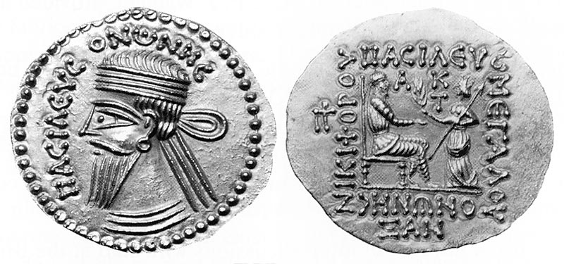 Coin of the Parthian king Phraates III.