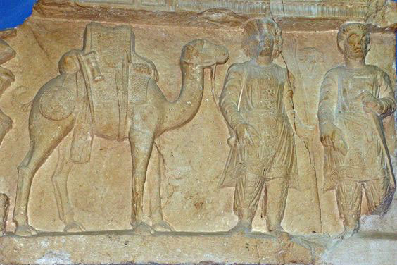 طرح سنگی یک کاروان بازرگانی- موزه پالمیرا